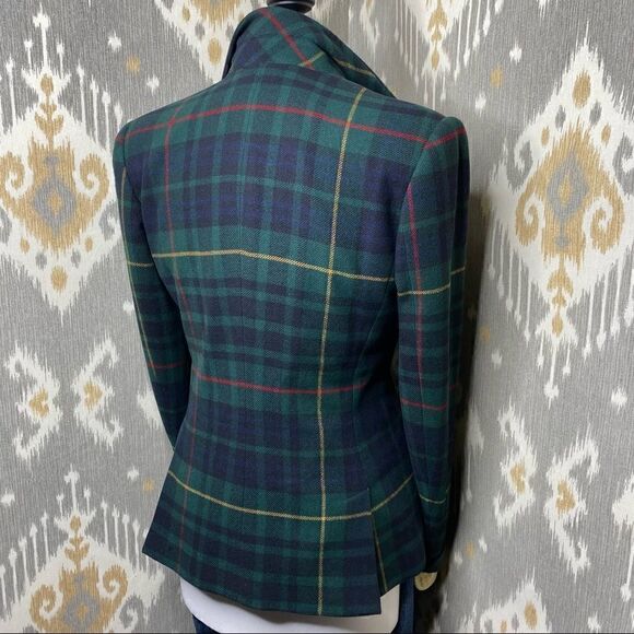 Ralph Lauren * Fall 2012 Runway Collection Stewart Tartan Plaid Diane Blazer - Picture 9 of 16